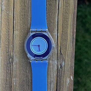 Swatch Skin Blue Silicon Watch